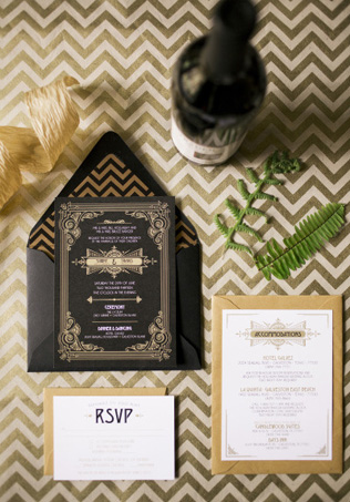 Идеальное сочетание: золотой и черный цвет для новогодней свадьбы 