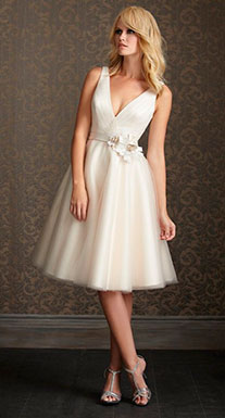 короткое платье невесты для второго дня