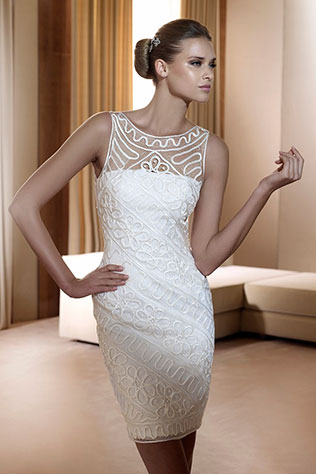 короткое платье невесты для второго дня