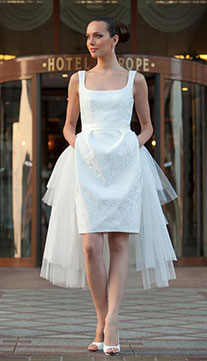 элегантное платье невесты для второго дня