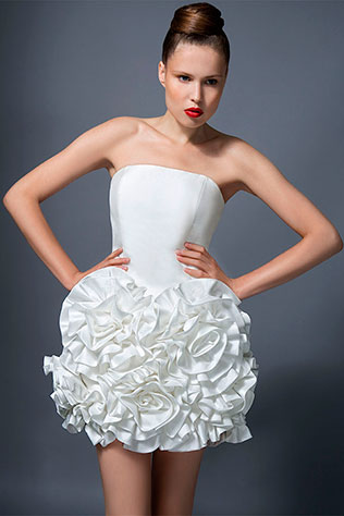 короткое платье невесты для второго дня