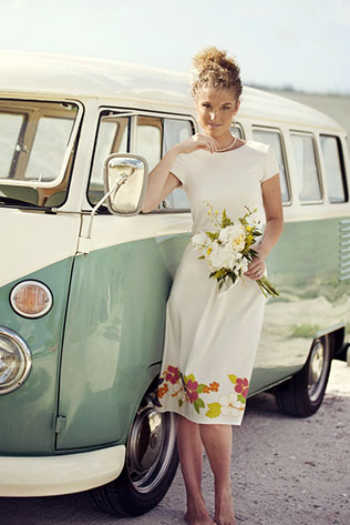 платье невесты для второго дня на природе