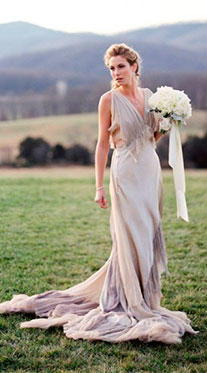 платье невесты для второго дня на природе