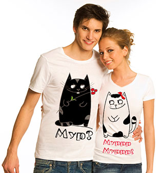 парные футболки для жениха и невесты для второго дня
