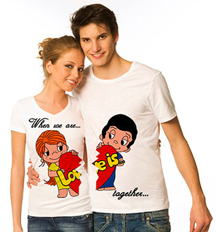 парные футболки для жениха и невесты для второго дня