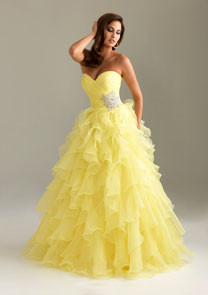 цитрусовая свадьба, желтое платье невесты