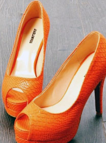 цитрусовая свадьба, туфли невесты