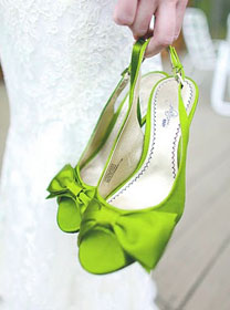 цитрусовая свадьба, туфли невесты