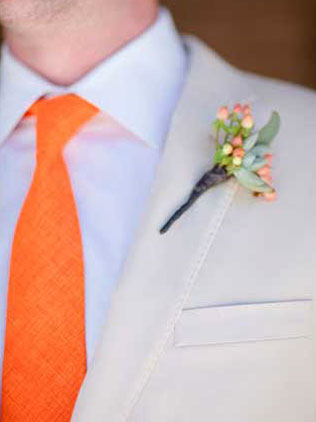 цитрусовая свадьба, аксессуары жениха