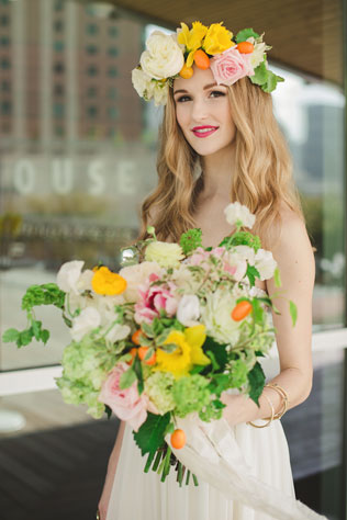 цитрусовая свадьба, образ невесты