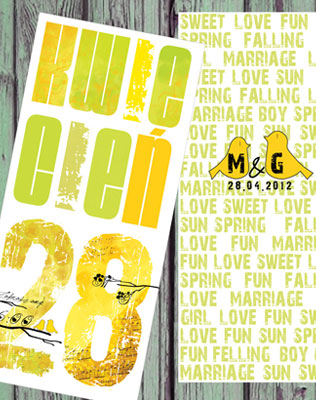 цитрусовая свадьба, приглашения