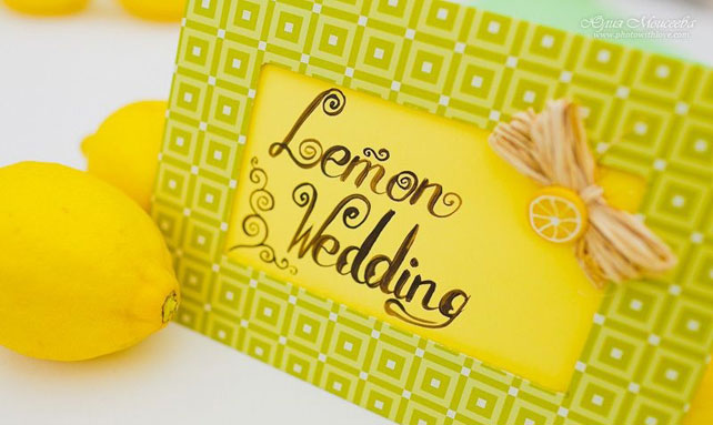 цитрусовая свадьба, декор