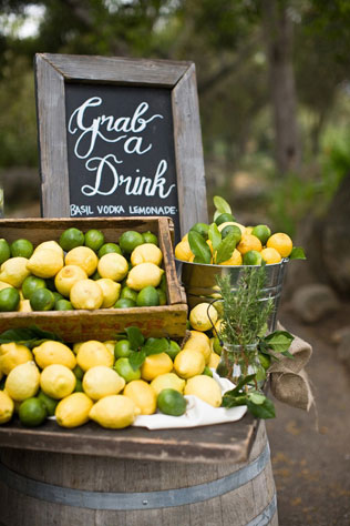 цитрусовая свадьба, декор