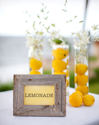 цитрусовая свадьба, декор