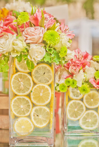 цитрусовая свадьба, флористика