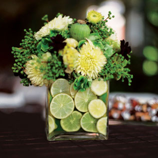 цитрусовая свадьба, флористика