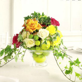 цитрусовая свадьба, флористика