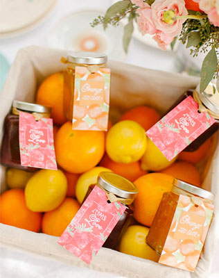 цитрусовая свадьба, бонбоньерки