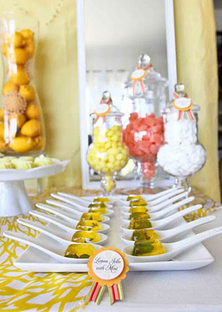 цитрусовая свадьба, сладкий стол