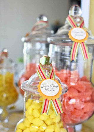 цитрусовая свадьба, сладкий стол