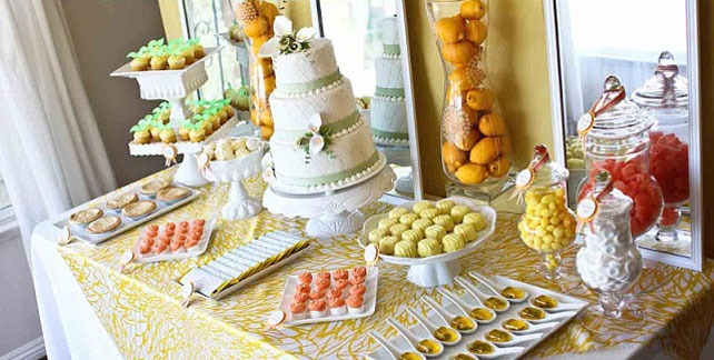 цитрусовая свадьба, сладкий стол