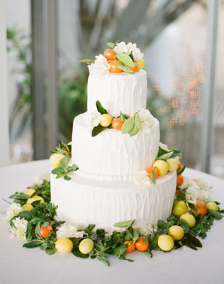 цитрусовая свадьба, торт