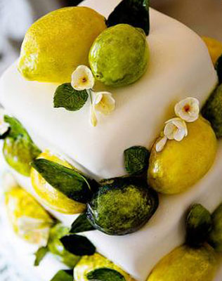 цитрусовая свадьба, торт