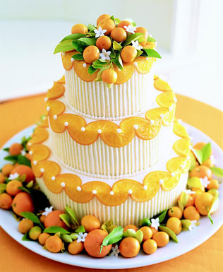цитрусовая свадьба, торт
