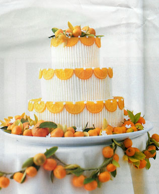 цитрусовая свадьба, торт