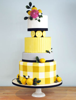 цитрусовая свадьба, торт
