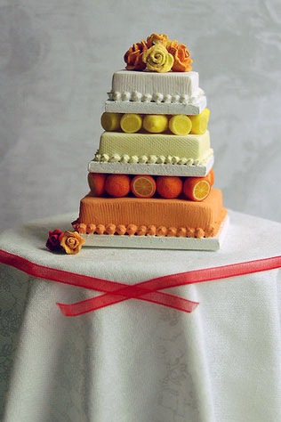 цитрусовая свадьба, торт