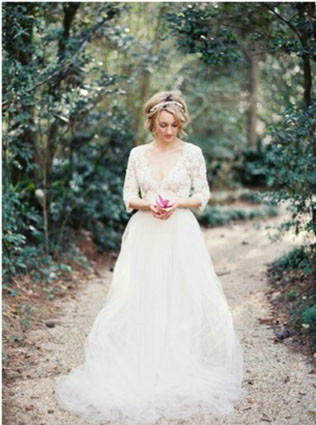 Свадебное платье кроп топ