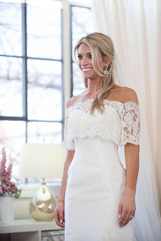 Элегантное свадебное платье crop top