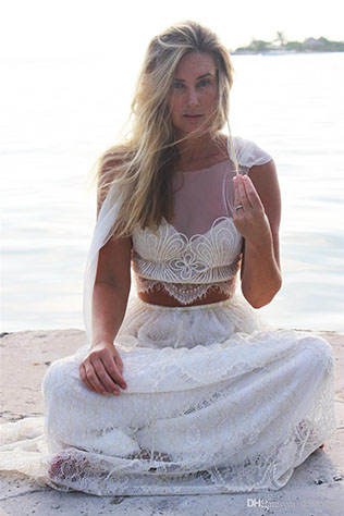 Свадебное платье crop top