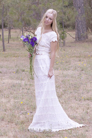 Свадебное платье crop top