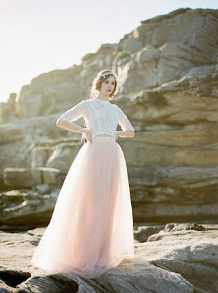 Свадебное платье crop top