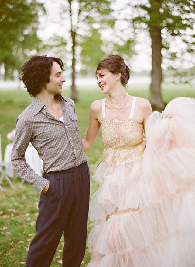 Золотое свадебное платье 