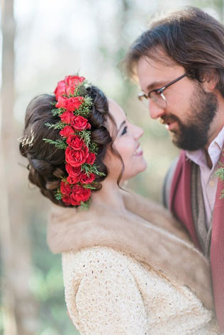 40 цветочных венков для зимнего образа невесты 