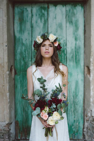 40 цветочных венков для зимнего образа невесты 