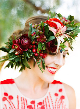 40 цветочных венков для зимнего образа невесты 