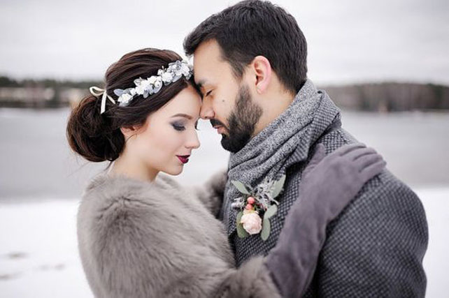 40 цветочных венков для зимнего образа невесты 