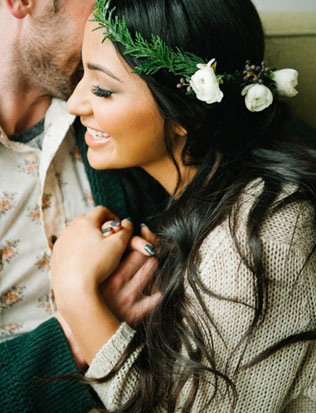 40 цветочных венков для зимнего образа невесты 