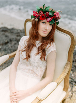 40 цветочных венков для зимнего образа невесты 