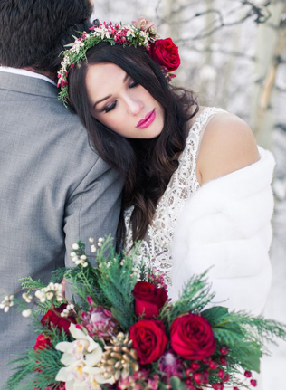 40 цветочных венков для зимнего образа невесты 