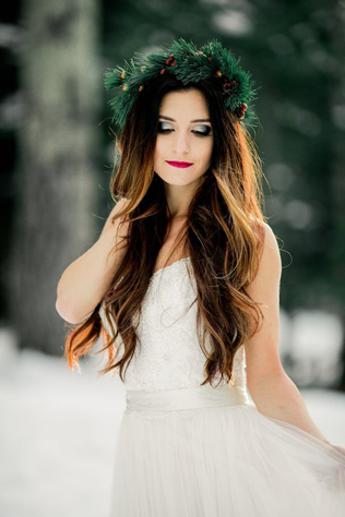 40 цветочных венков для зимнего образа невесты 