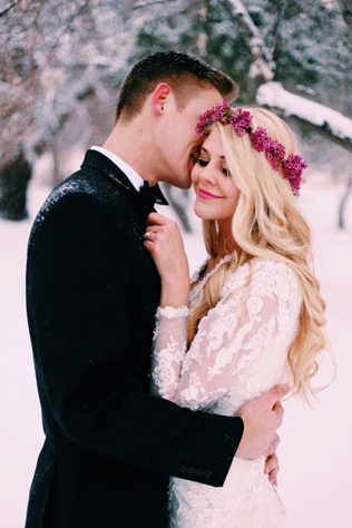 40 цветочных венков для зимнего образа невесты 