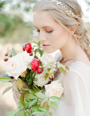 Цветочные веточки: 38 идей для весенней свадебной прически 