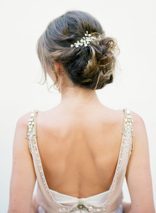 Цветочные веточки: 38 идей для весенней свадебной прически 