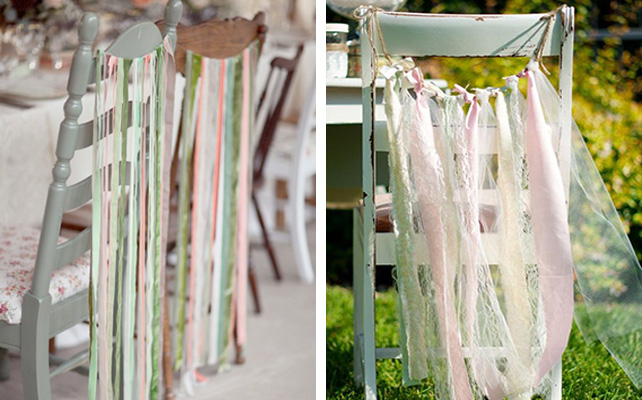 Декор стульев лентами