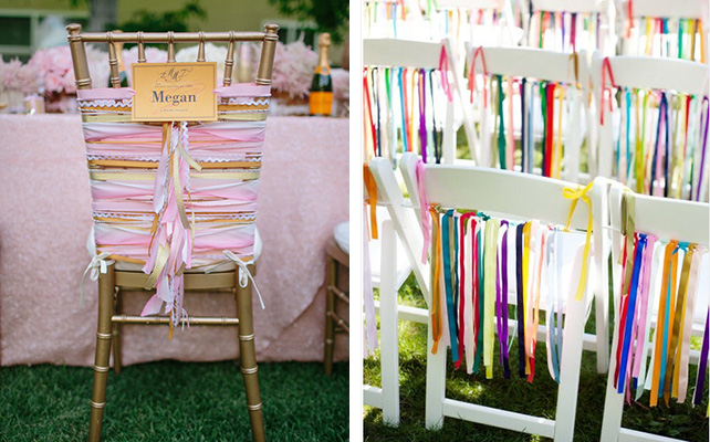 Декор стульев лентами